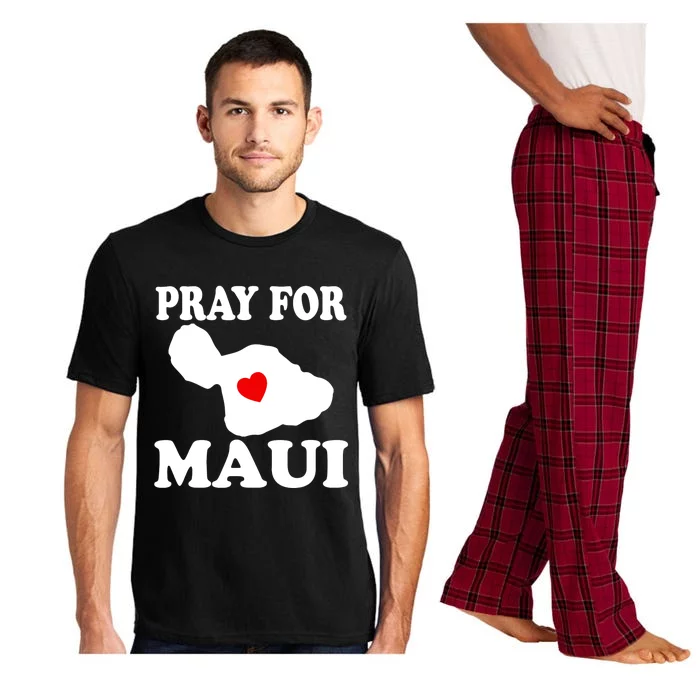 Pray For Maui Hawaii Wildflower Support Men Women Pajama Set