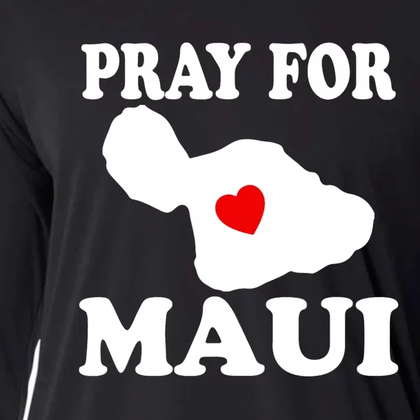 Pray For Maui Hawaii Wildflower Support Men Women Cooling Performance Long Sleeve Crew