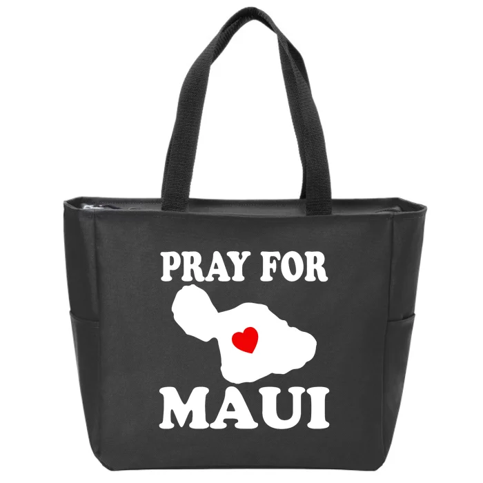 Pray For Maui Hawaii Wildflower Support Men Women Zip Tote Bag