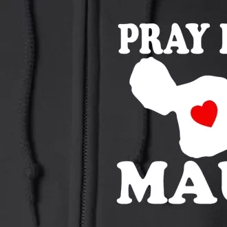 Pray For Maui Hawaii Wildflower Support Men Women Full Zip Hoodie