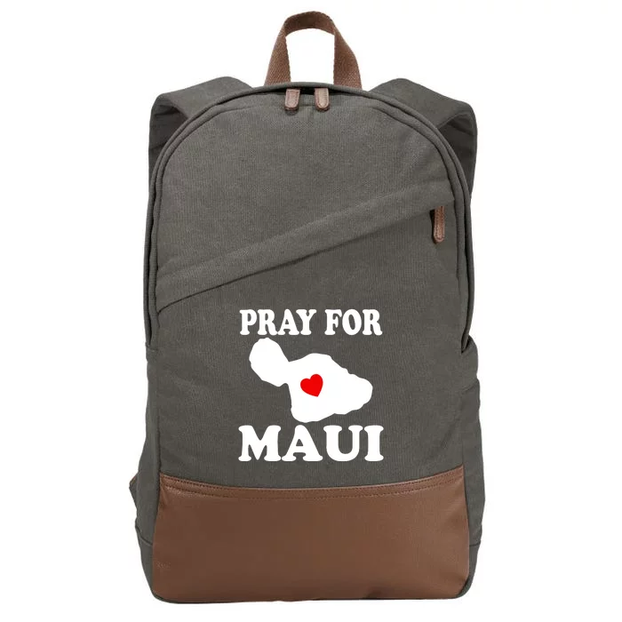 Pray For Maui Hawaii Wildflower Support Men Women Cotton Canvas Backpack