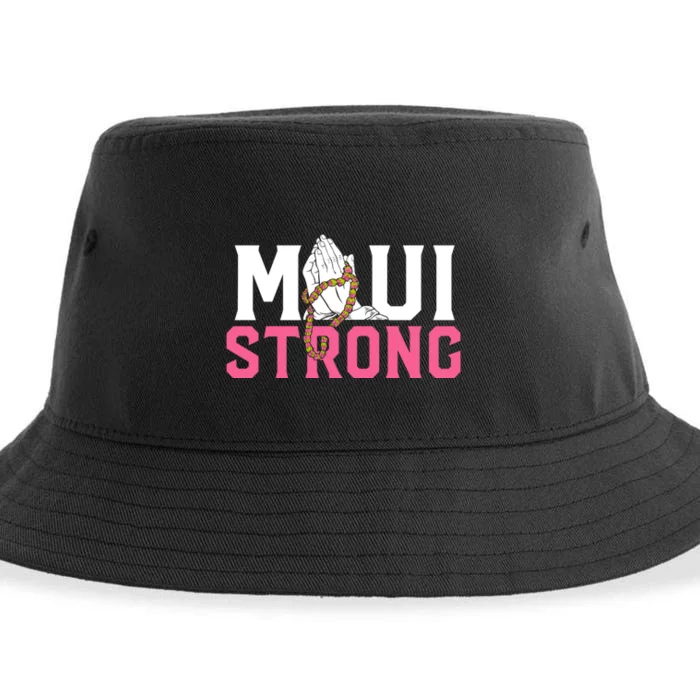 Pray For Maui Hawaii Strong Sustainable Bucket Hat