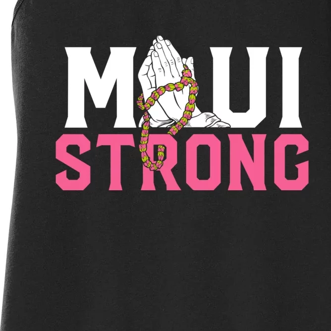 Pray For Maui Hawaii Strong Women's Racerback Tank