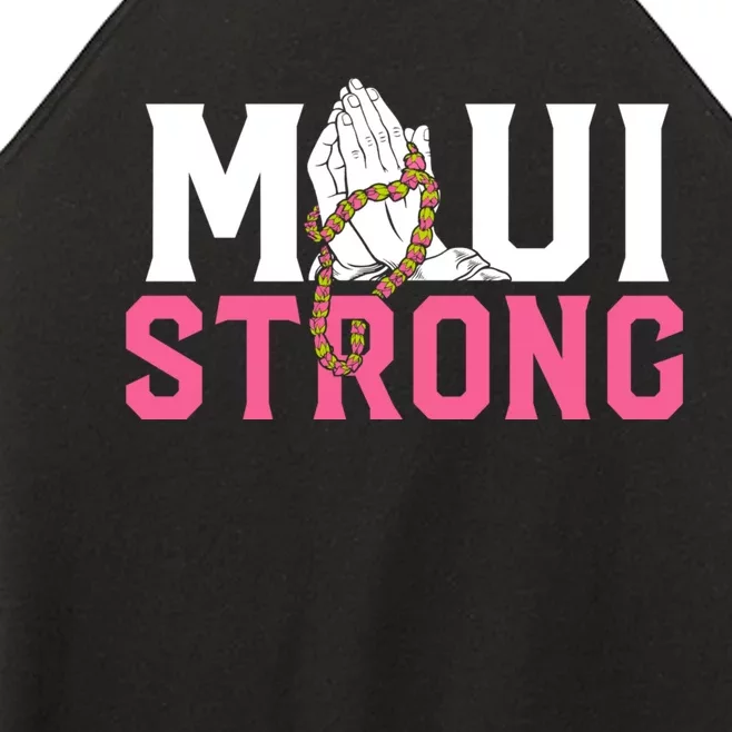 Pray For Maui Hawaii Strong Women’s Perfect Tri Rocker Tank