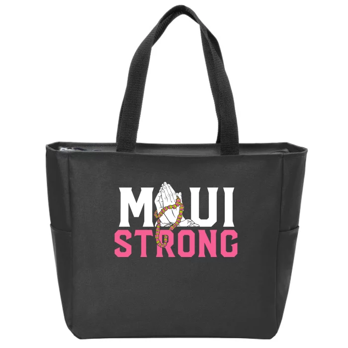 Pray For Maui Hawaii Strong Zip Tote Bag