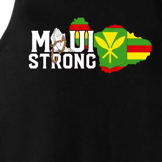 Pray For Maui Hawaii Strong Ladies Tri-Blend Wicking Tank