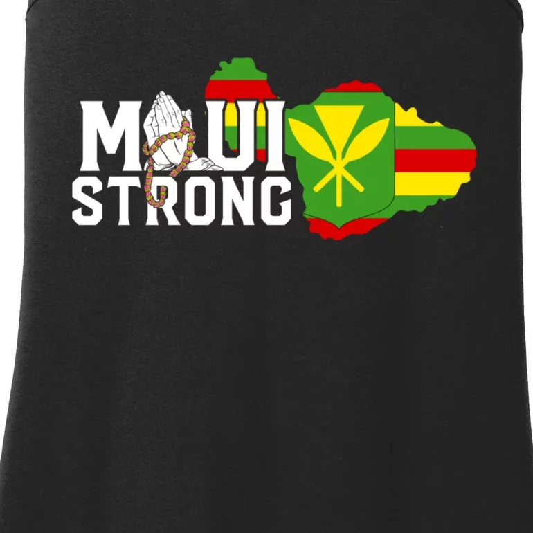 Pray For Maui Hawaii Strong Ladies Essential Tank