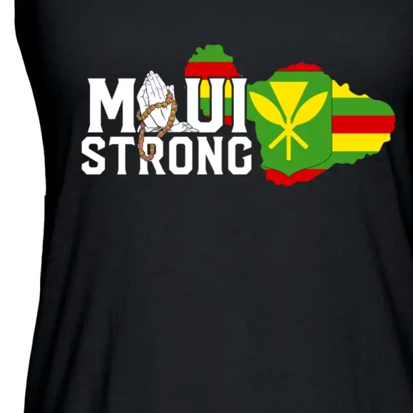 Pray For Maui Hawaii Strong Ladies Essential Flowy Tank