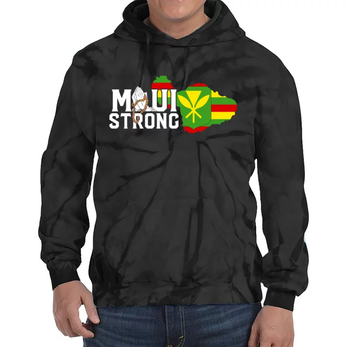 Pray For Maui Hawaii Strong Tie Dye Hoodie