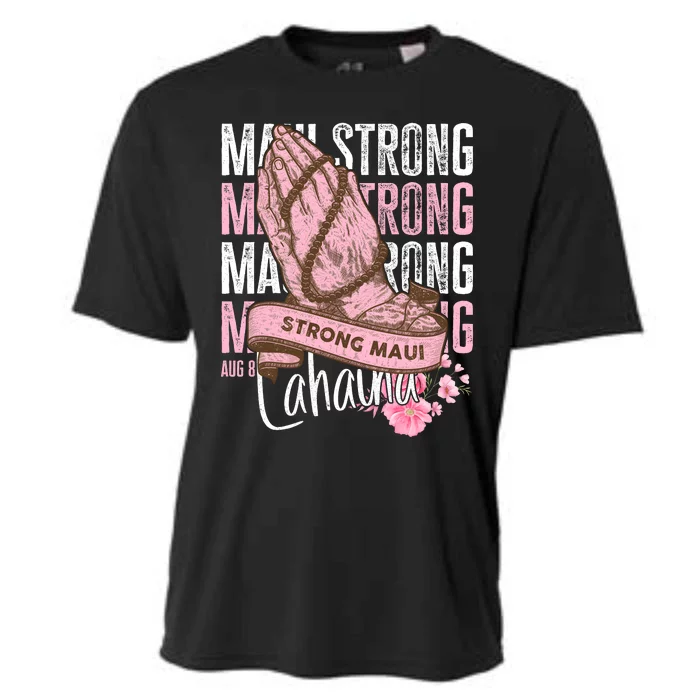 Pray For Maui Hawaii Strong Cooling Performance Crew T-Shirt