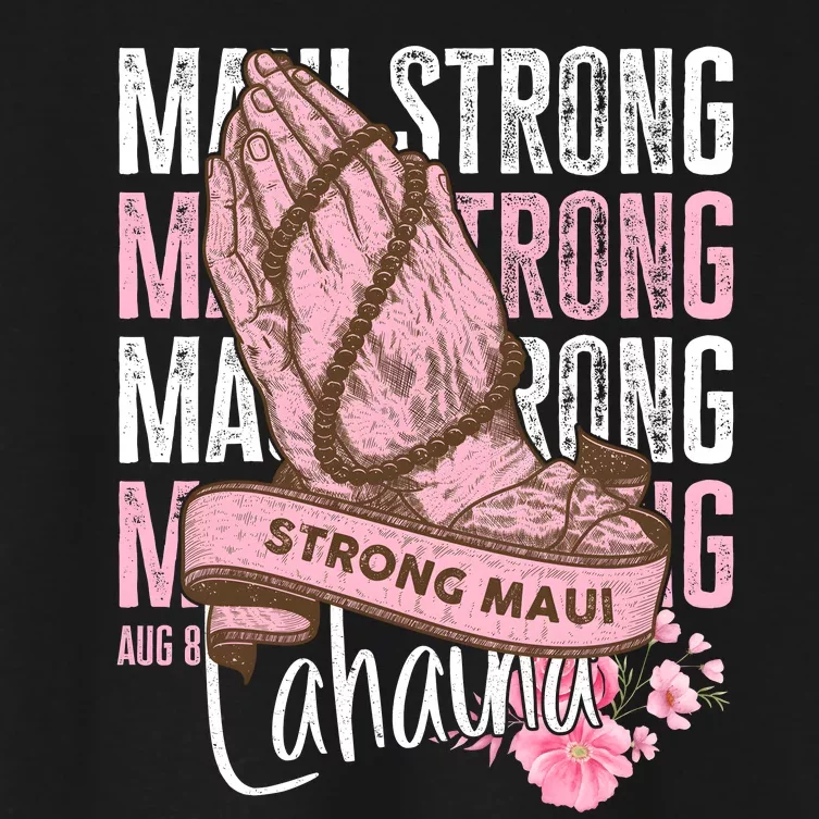 Pray For Maui Hawaii Strong Women's Crop Top Tee