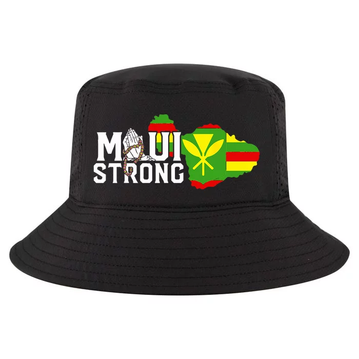 Pray For Maui Hawaii Strong Cool Comfort Performance Bucket Hat