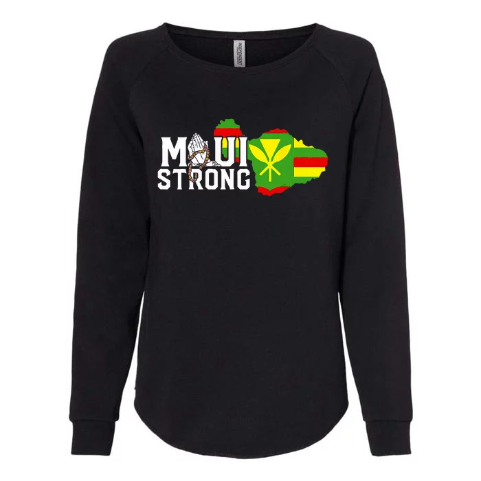 Pray For Maui Hawaii Strong Womens California Wash Sweatshirt