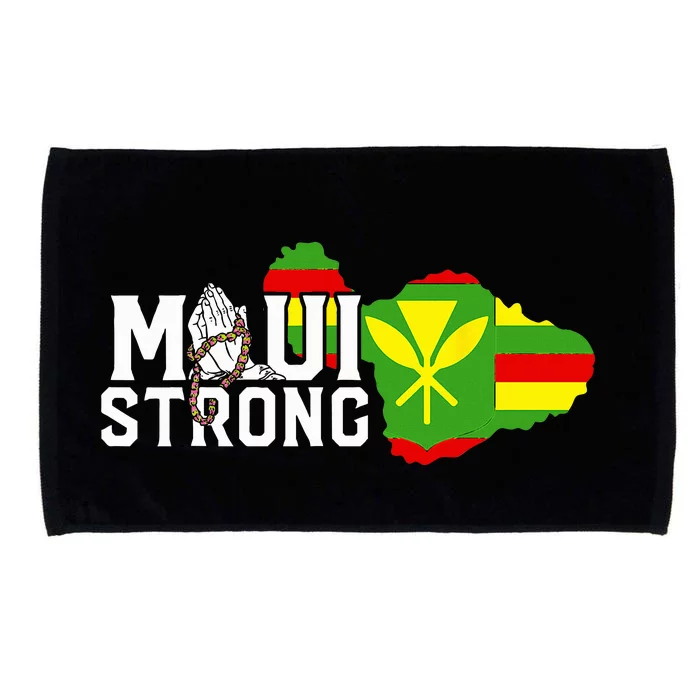 Pray For Maui Hawaii Strong Microfiber Hand Towel