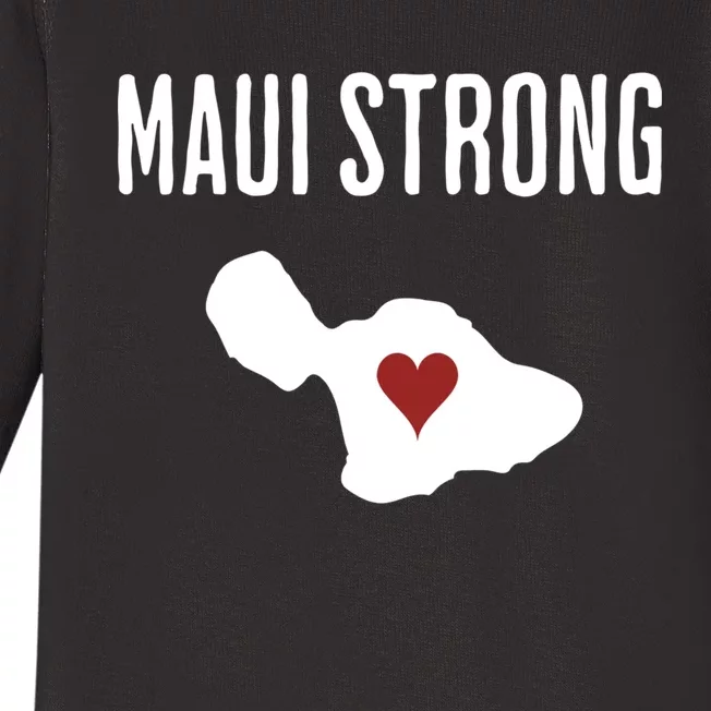 Pray For Maui Hawaii Strong Baby Long Sleeve Bodysuit