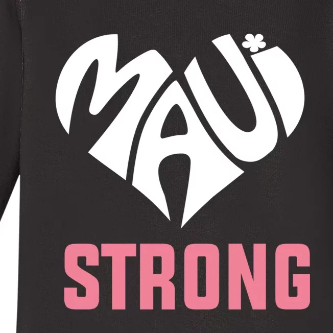 Pray For Maui Hawaii Strong Baby Long Sleeve Bodysuit