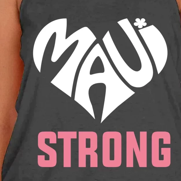 Pray For Maui Hawaii Strong Women's Knotted Racerback Tank