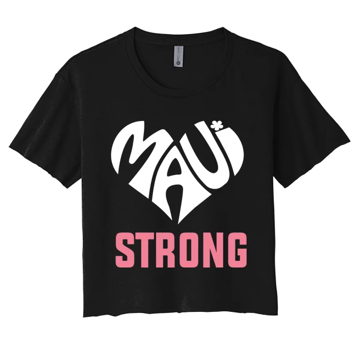 Pray For Maui Hawaii Strong Women's Crop Top Tee