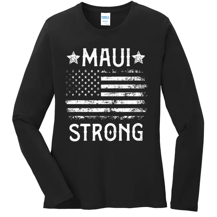 Pray For Maui Hawaii Strong Ladies Long Sleeve Shirt