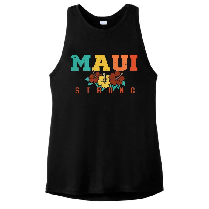 Pray For Maui Hawaii Strong Gift Ladies Tri-Blend Wicking Tank