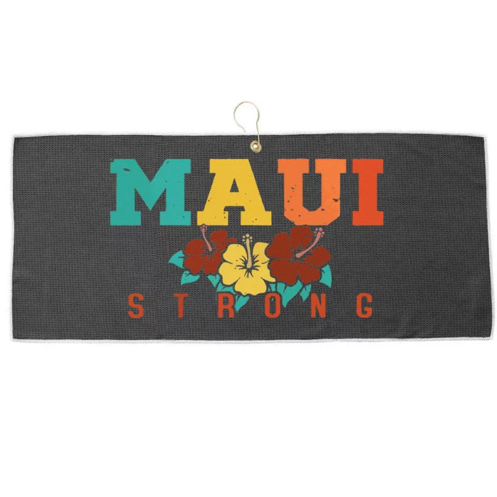 Pray For Maui Hawaii Strong Gift Large Microfiber Waffle Golf Towel