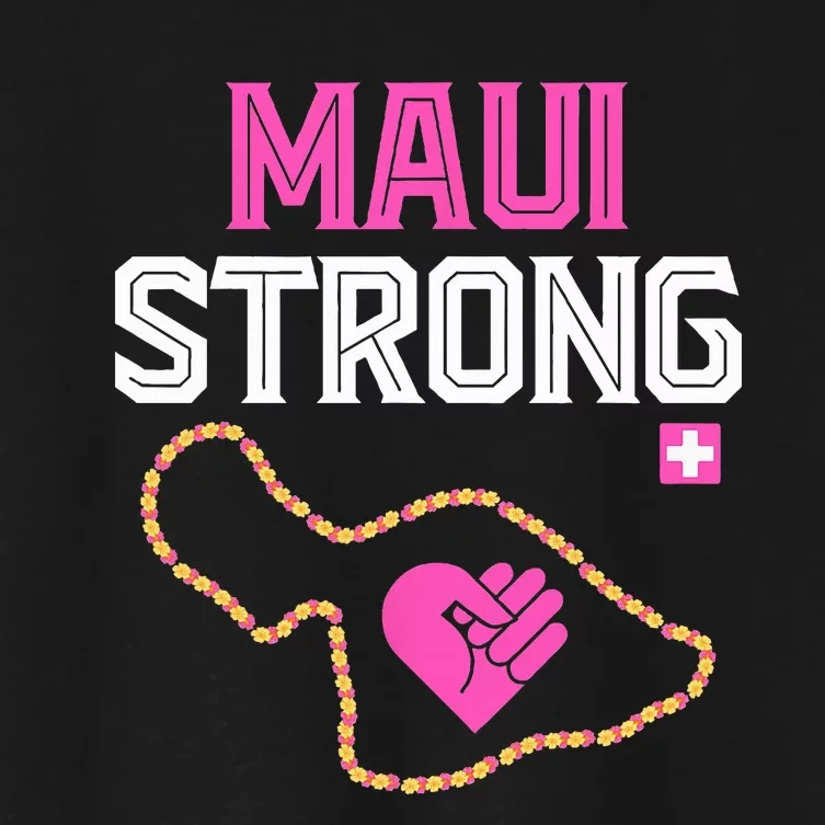 Pray For Maui Hawaii Strong Women's Crop Top Tee