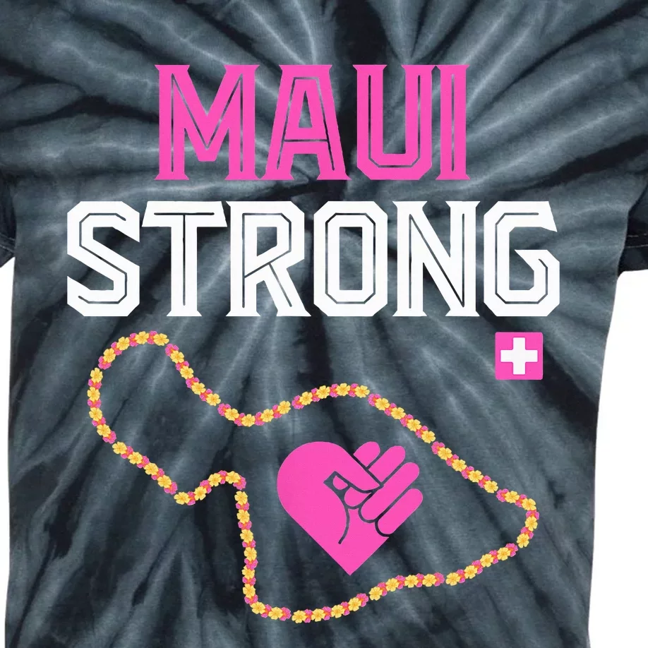 Pray For Maui Hawaii Strong Kids Tie-Dye T-Shirt