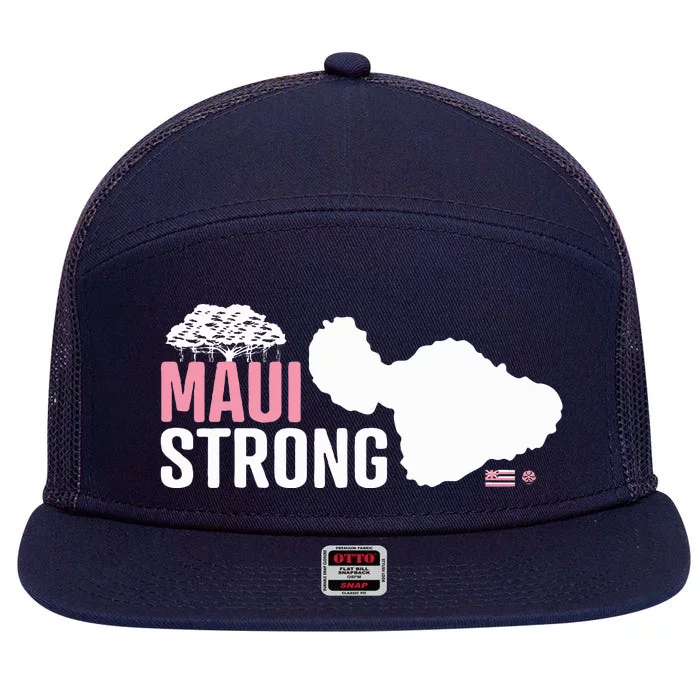 Pray For Maui Hawaii Strong 7 Panel Mesh Trucker Snapback Hat