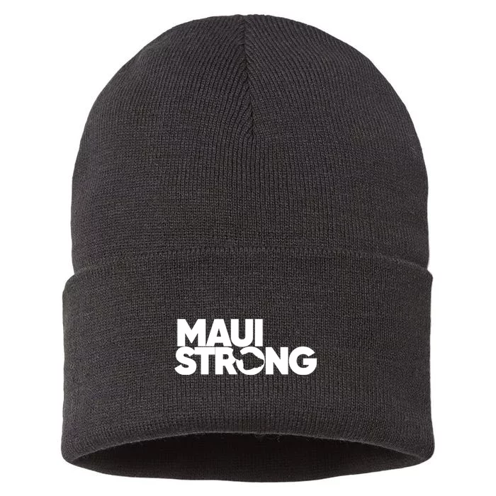 Pray For Maui Hawaii Strong Sustainable Knit Beanie