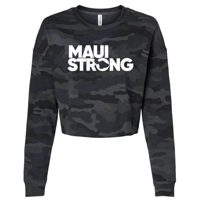 Pray For Maui Hawaii Strong Cropped Pullover Crew