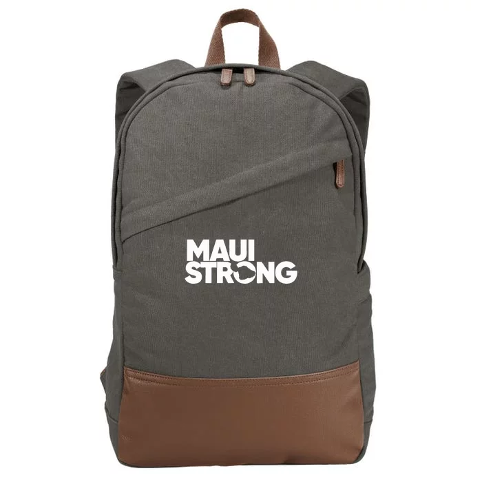 Pray For Maui Hawaii Strong Cotton Canvas Backpack