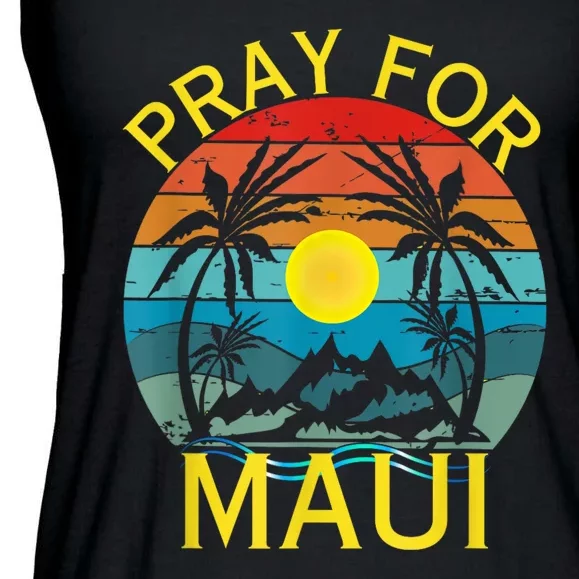 Pray For Maui Hawaii Strong Ladies Essential Flowy Tank