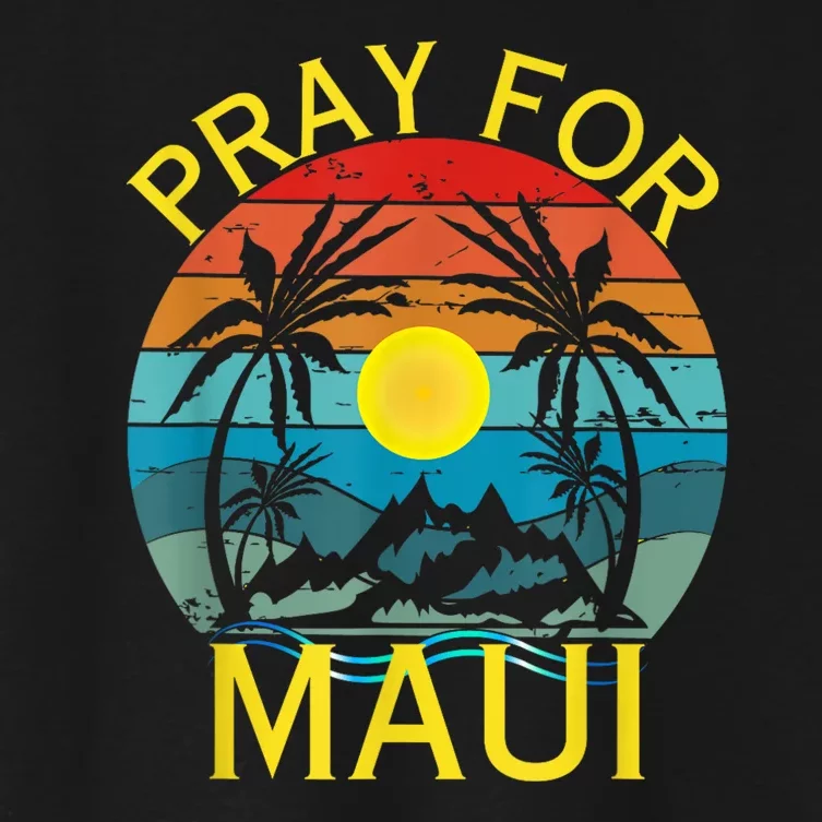 Pray For Maui Hawaii Strong Women's Crop Top Tee