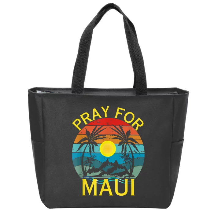 Pray For Maui Hawaii Strong Zip Tote Bag