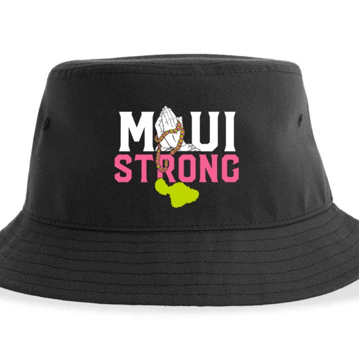 Pray For Maui Hawaii Strong Sustainable Bucket Hat