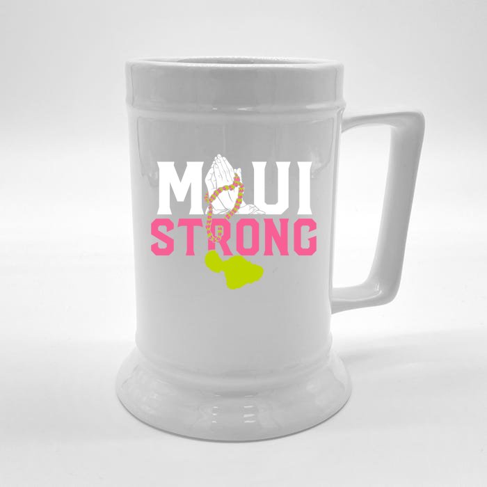 Pray For Maui Hawaii Strong Front & Back Beer Stein