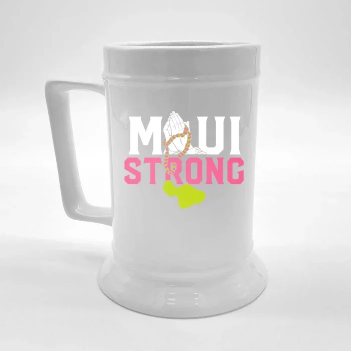 Pray For Maui Hawaii Strong Front & Back Beer Stein