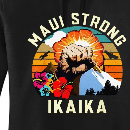 Pray For Maui Hawaii Strong Tee Apparel Matching Family Women's Pullover Hoodie