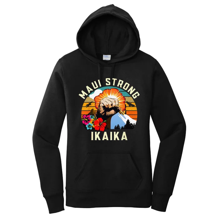 Pray For Maui Hawaii Strong Tee Apparel Matching Family Women's Pullover Hoodie