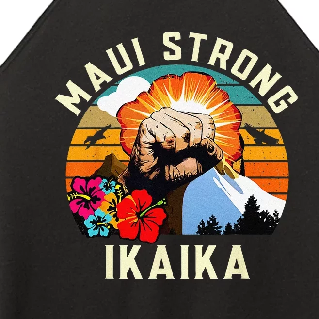 Pray For Maui Hawaii Strong Tee Apparel Matching Family Women’s Perfect Tri Rocker Tank