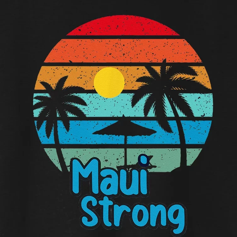 Pray For Maui Hawaii Strong Women's Crop Top Tee