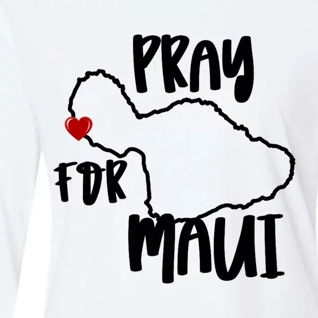 Pray For Maui Hawaii Strong Womens Cotton Relaxed Long Sleeve T-Shirt