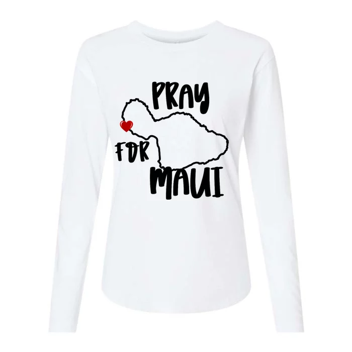 Pray For Maui Hawaii Strong Womens Cotton Relaxed Long Sleeve T-Shirt