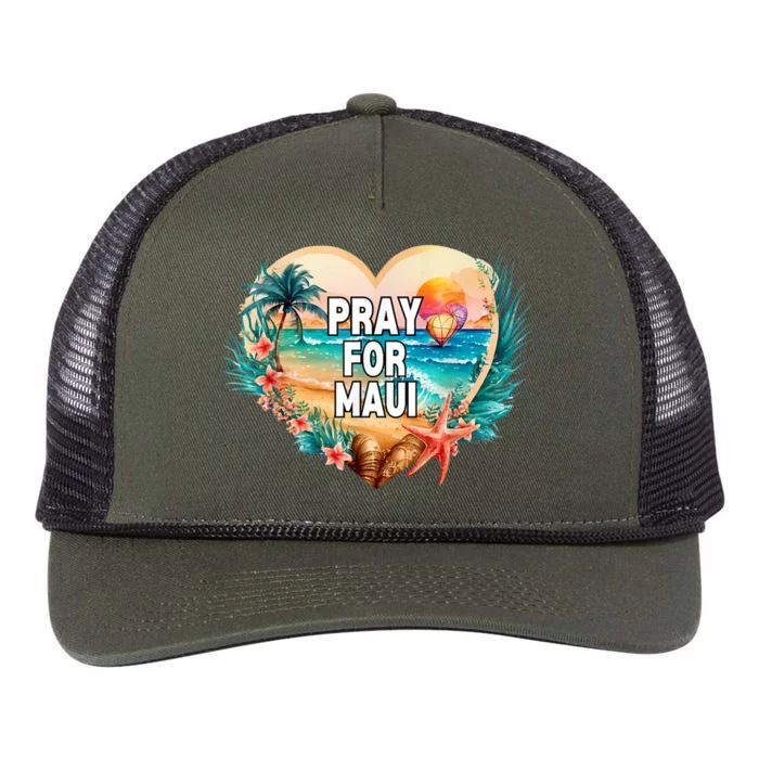 Pray For Maui Hawaii Strong Retro Rope Trucker Hat Cap