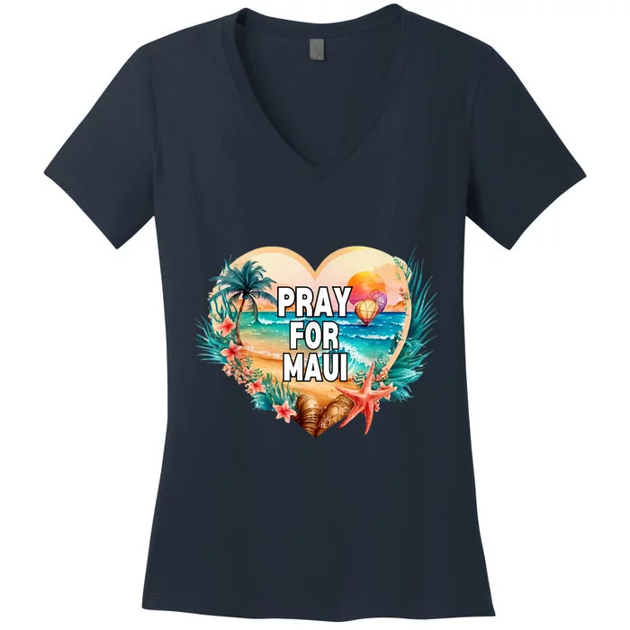 Pray For Maui Hawaii Strong Women's V-Neck T-Shirt