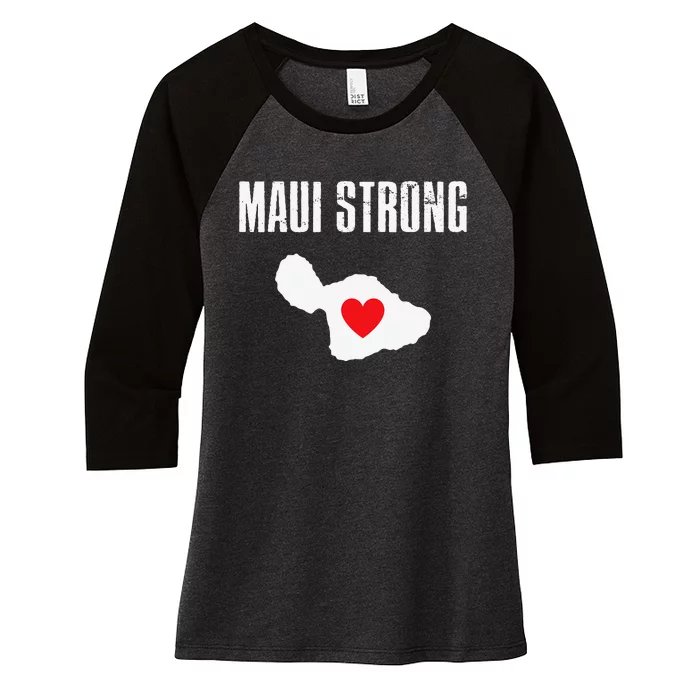 Pray For Maui Hawaii StrongCute Gift Women's Tri-Blend 3/4-Sleeve Raglan Shirt