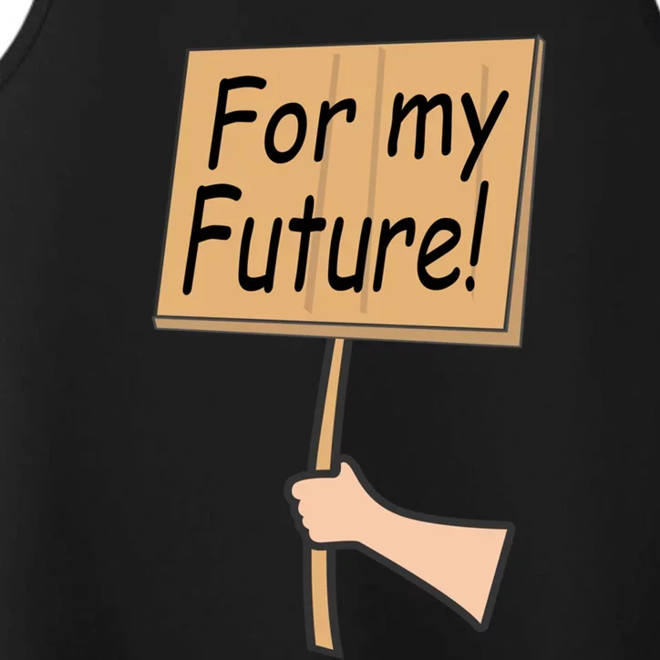 Pregnancy For My Future Climate Change Activist Gift Performance Tank