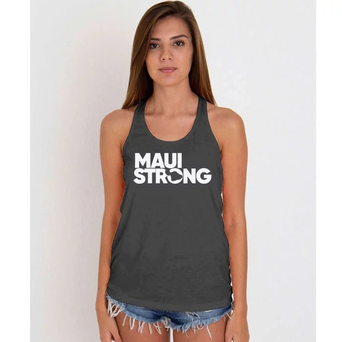 Pray For Maui Hawaii StrongCute Love Women's Knotted Racerback Tank