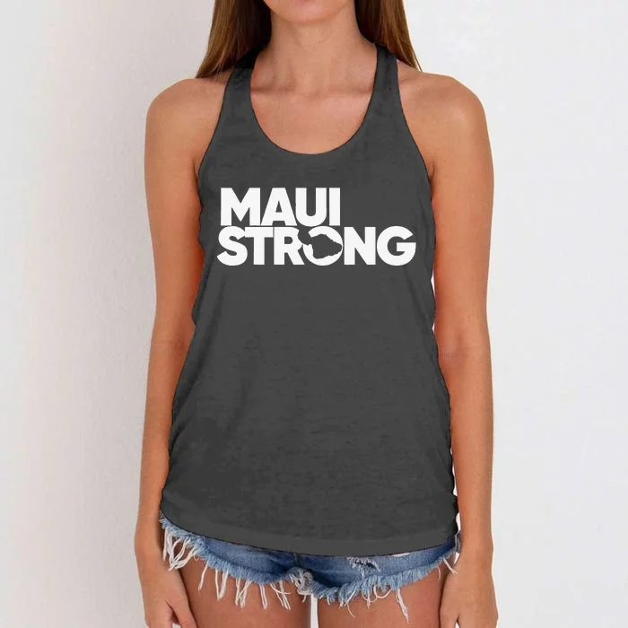 Pray For Maui Hawaii StrongCute Love Women's Knotted Racerback Tank