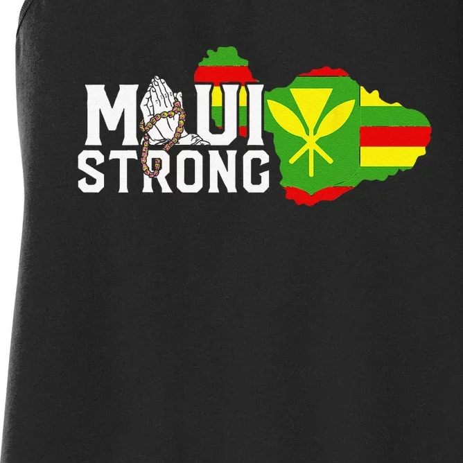 Pray For Maui Hawaii StrongFunny Cute Women's Racerback Tank